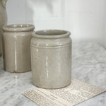 Antique Victorian stoneware rolled crock jar