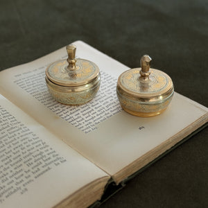 Vintage Brass Pooja Thali Vessels.