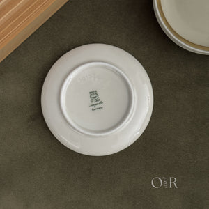 Vintage Ironstone Dish with Gold Rim