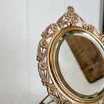 Vintage Bevelled Mirror with stand.