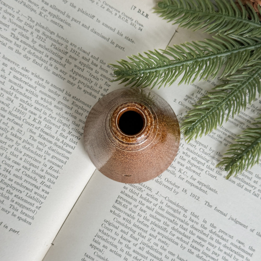 Vintage Stoneware Triangle Stoneware Ink Bottle