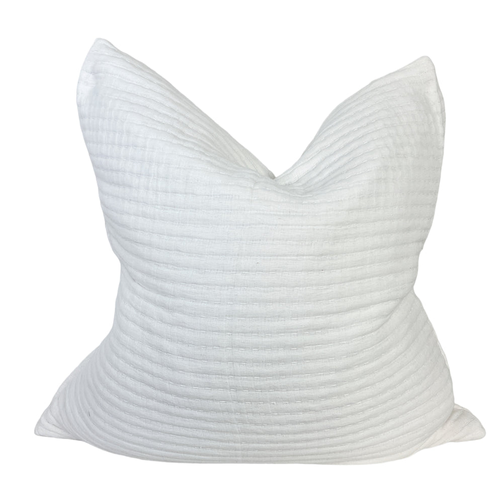 White Cotton Euro Pillow.