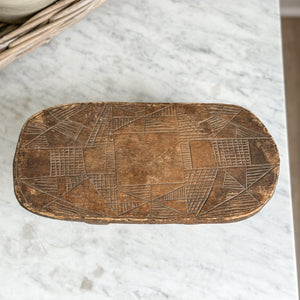 Vintage West African carved Stool