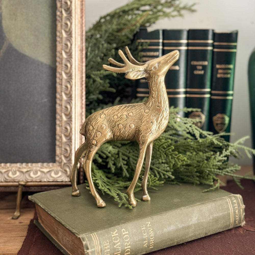 Vintage brass stag.