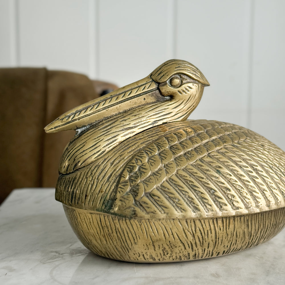 Vintage Brass Pelican
