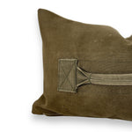 Vintage army bag 14" x 20" Pillow Cover.