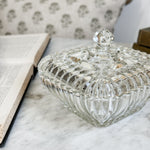 Vintage glass lidded dish.