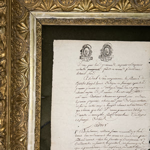 Antique 1700's Stamped French Documents.