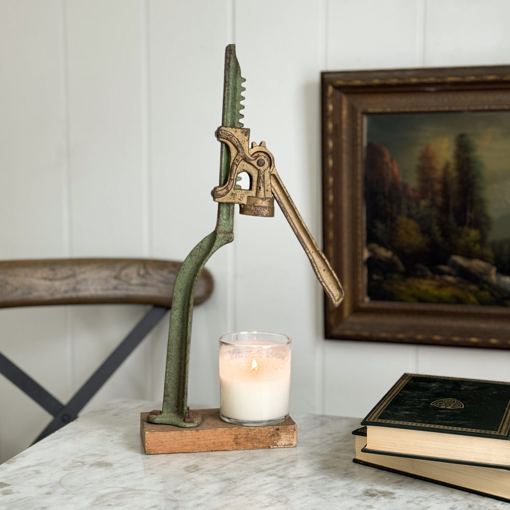 Vintage green bottle corker.