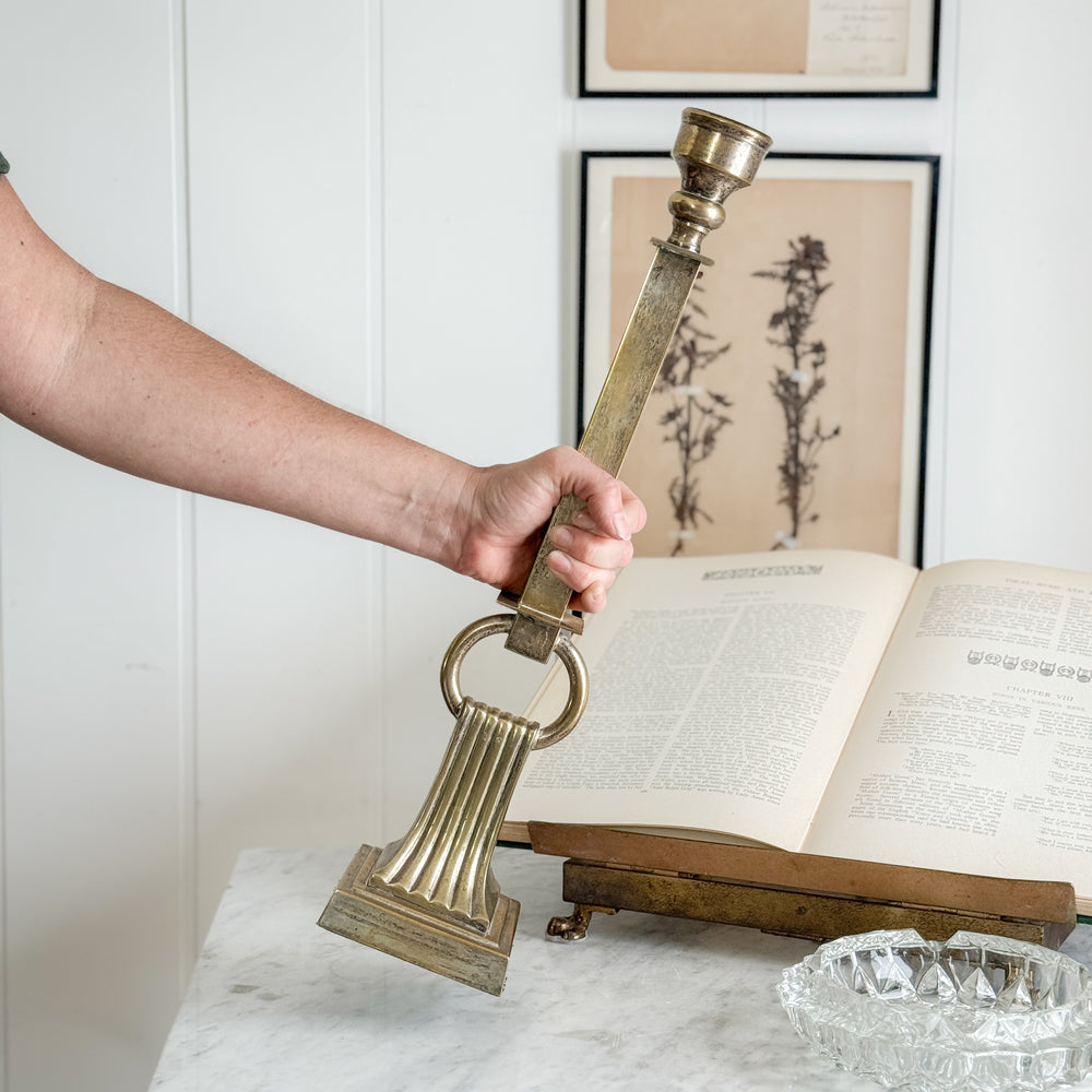 Vintage tall ring taper candleholder.