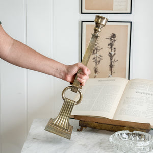 Vintage tall ring taper candleholder.