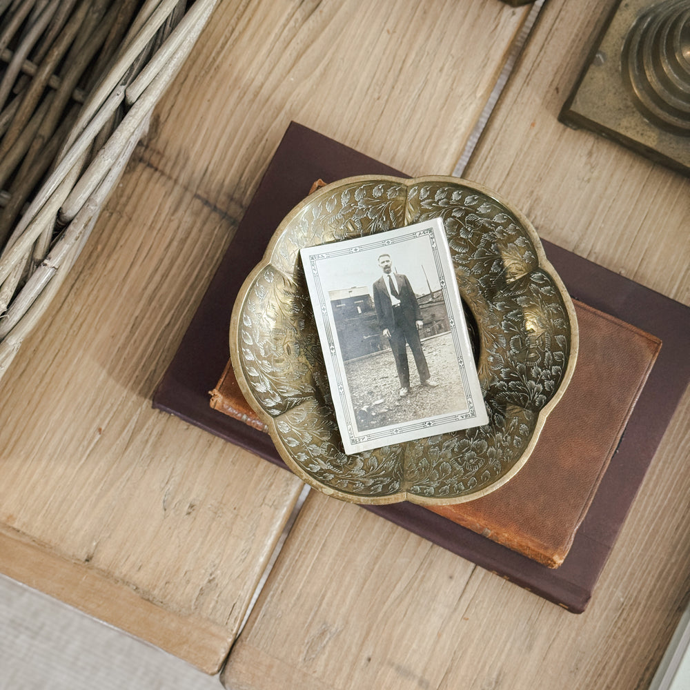 Vintage Brass Footed Bowl.