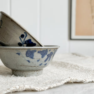 Vintage blue pottery bowl I