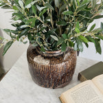 Vintage Brown Bean Pot II