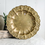 Vintage Brass Scallop Tray.