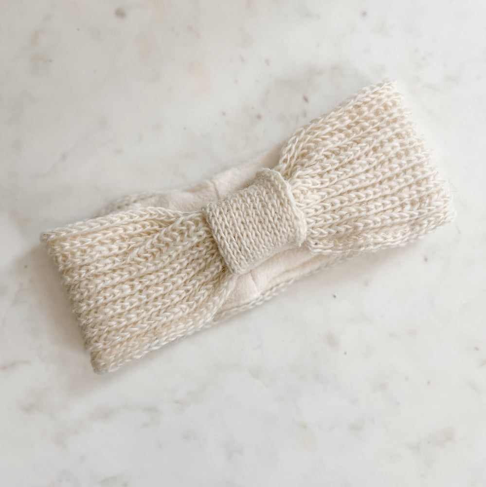 Ivory Knit Headband.