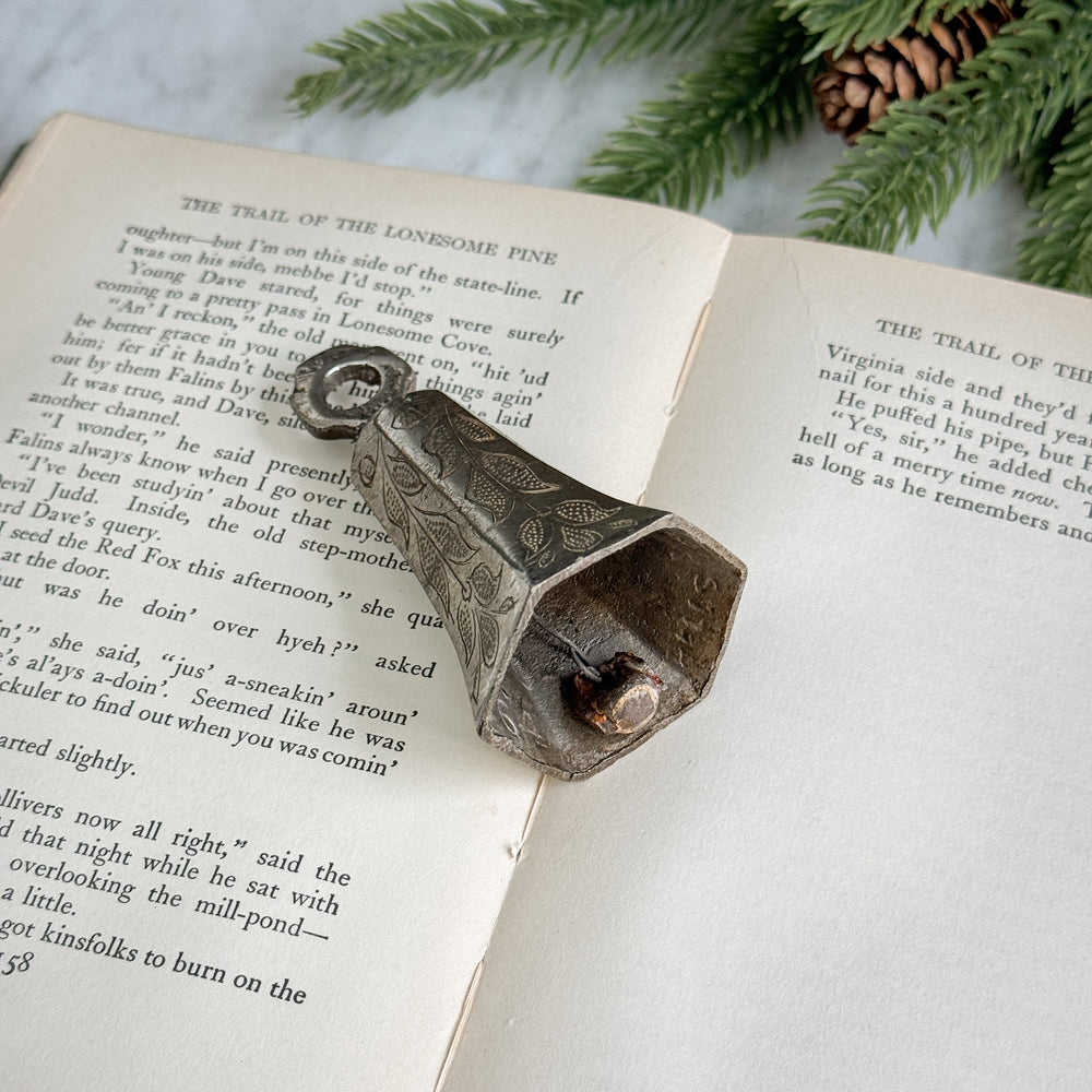 Vintage brass silver tone bell.