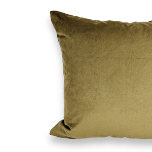 Olive Velvet Pillow Cover- Multiple Sizes