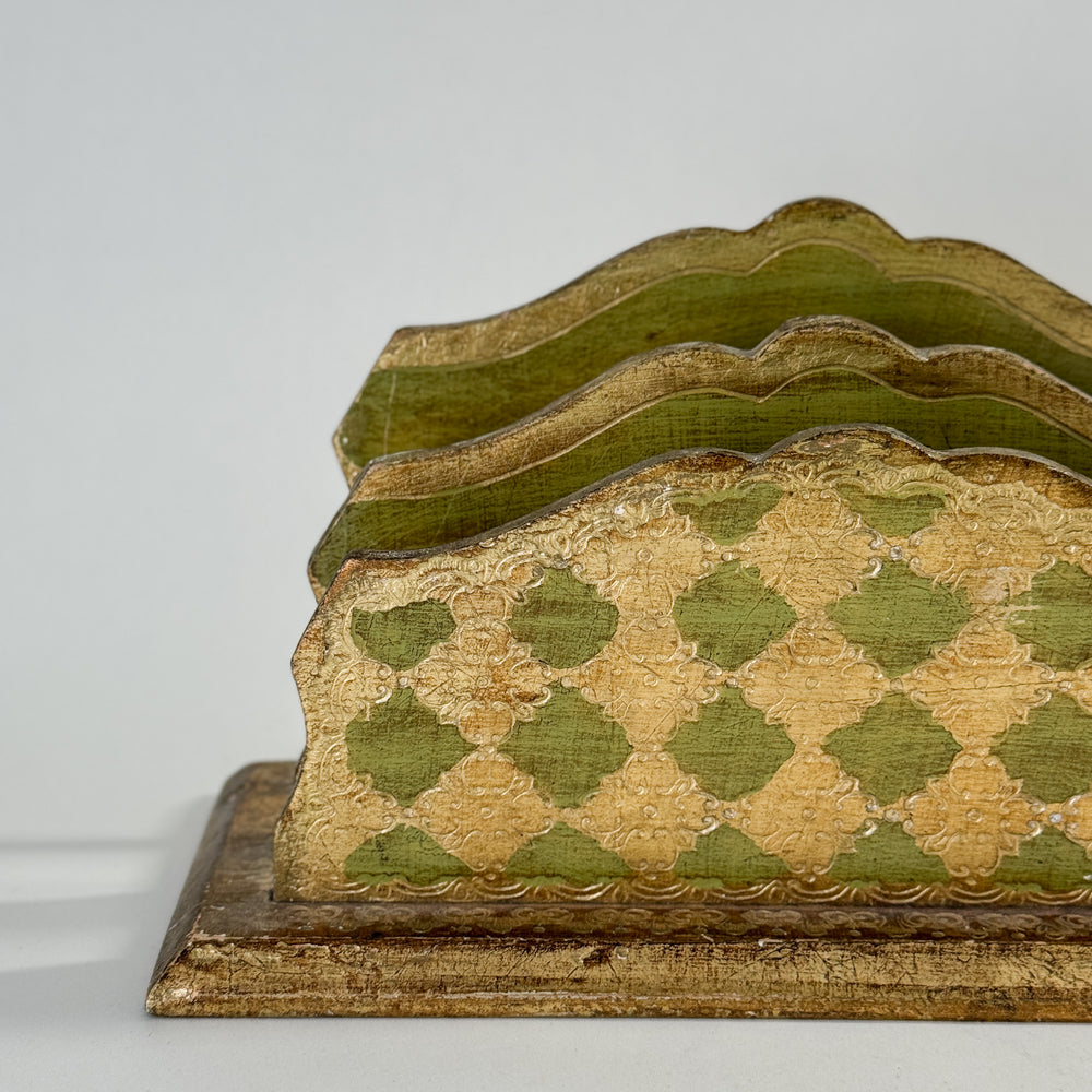 Vintage Florentine Letter Holder.