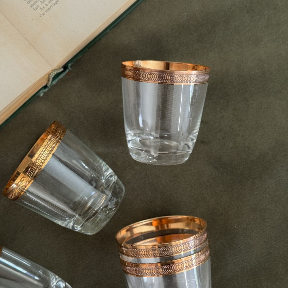 Vintage Gold Rim Votive
