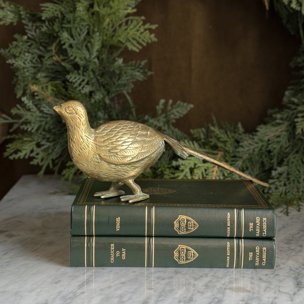Vintage brass pheasant