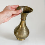 Vintage brass hammered vase