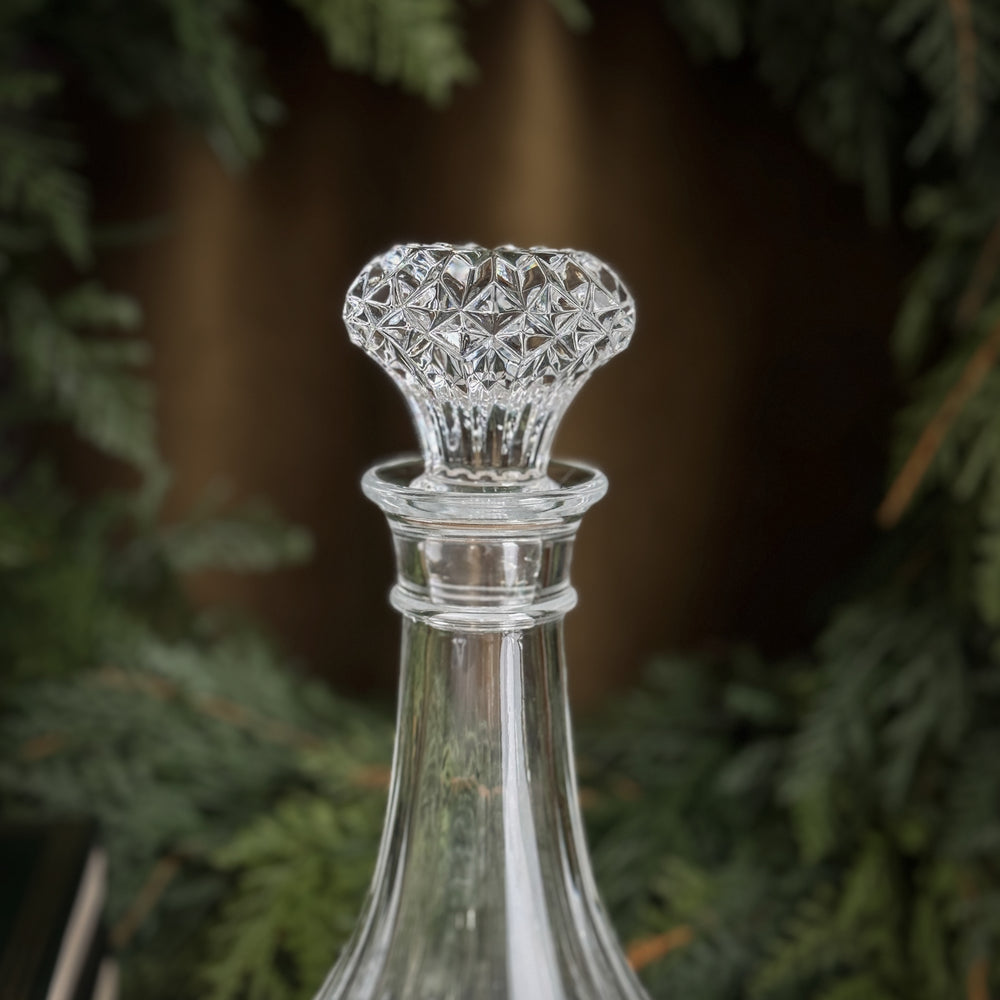 Vintage glass point decanter.