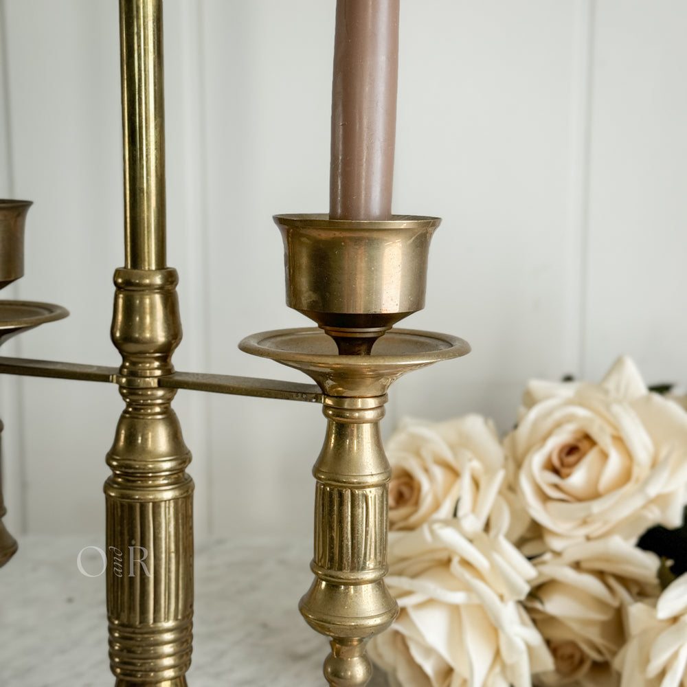 Vintage Brass Double Taper Holder