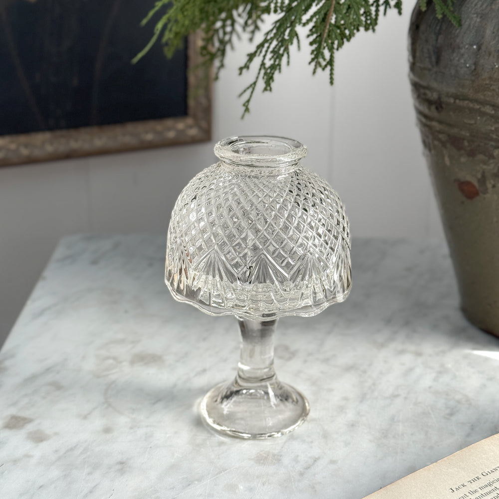 Vintage glass tealight fairy lamp.