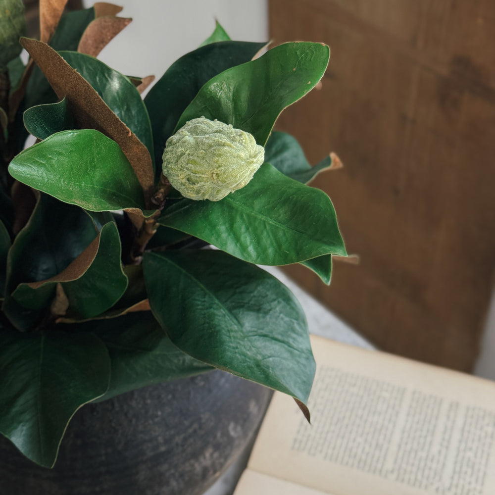 Large Magnolia Faux Stem with Bud.