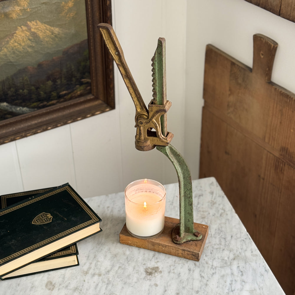 Vintage green bottle corker.