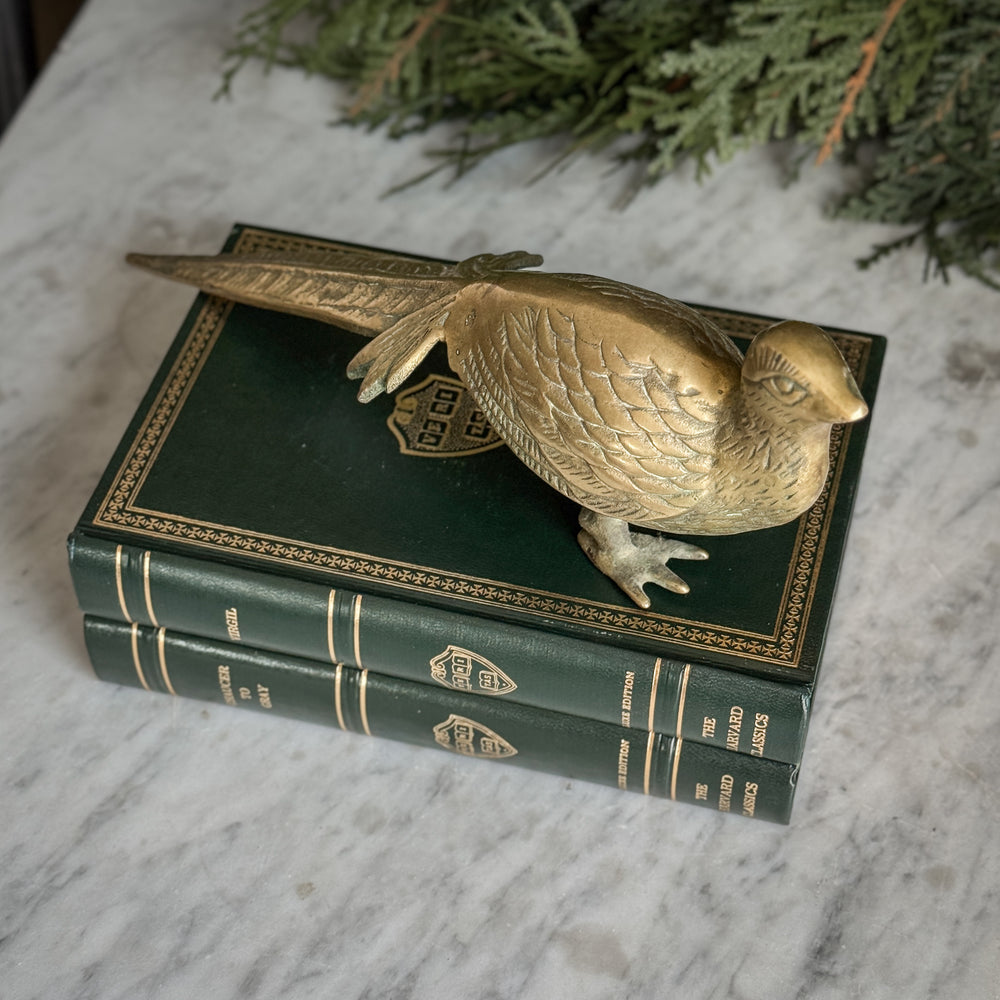 Vintage brass pheasant