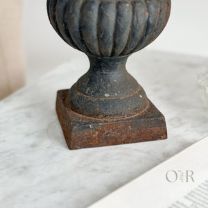 Vintage cast iron flower urn