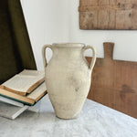 Vintage beige Turkish pot double handle.