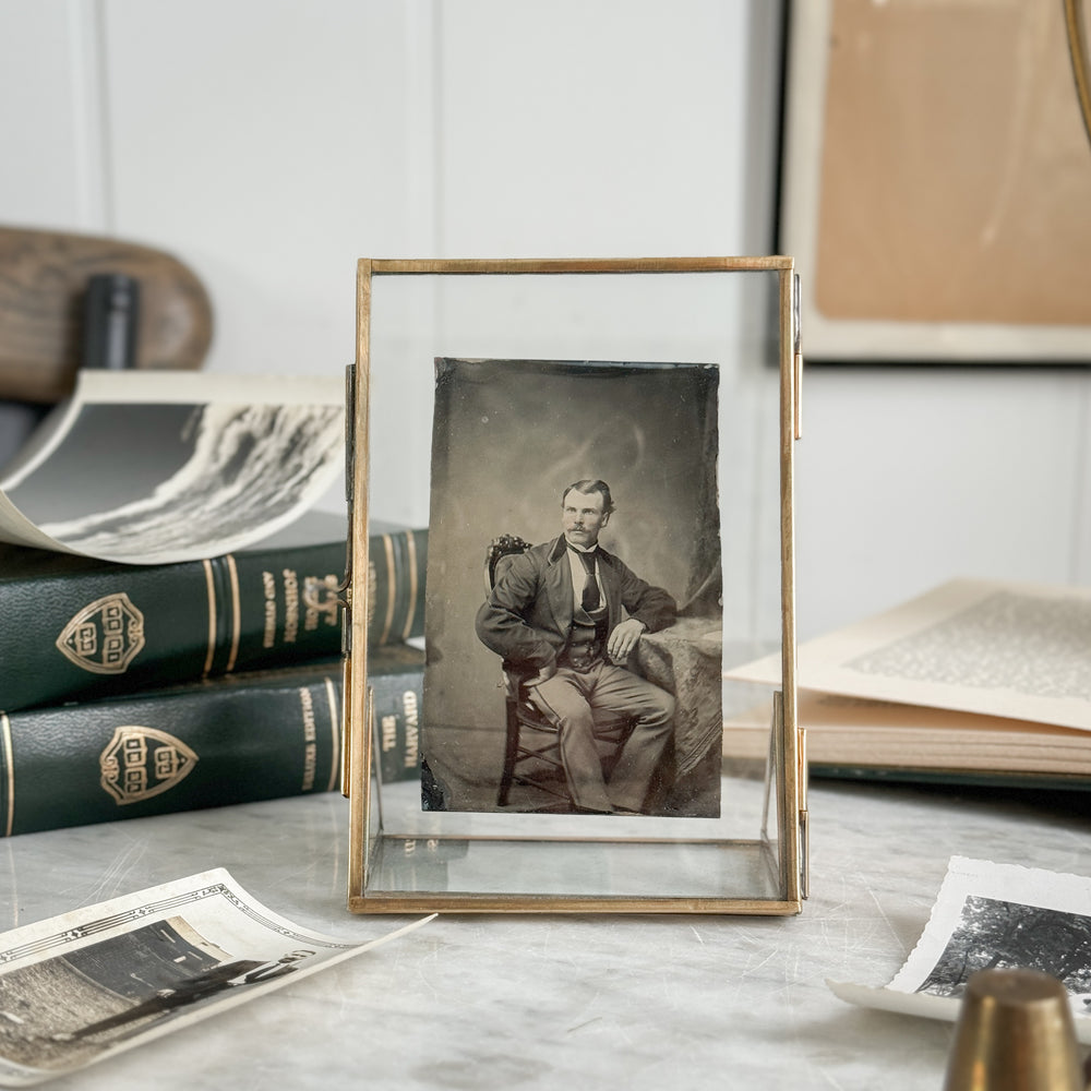 Gold Standing Glass Frame