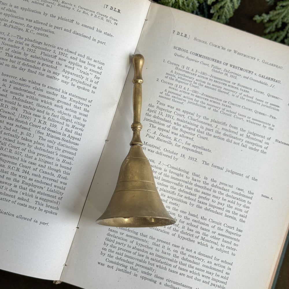 Vintage Brass Bell- thin handle