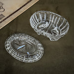 Vintage crystal lidded trinket box