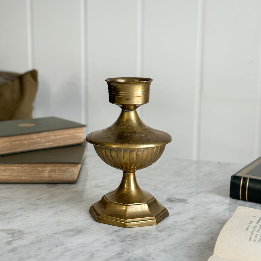 Vintage brass taper candleholder.