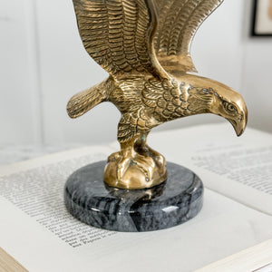 Vintage Brass Eagle on Marble Base