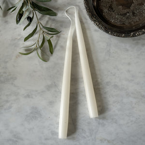 12" Danish Taper Candles - Cream.