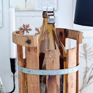 
                
                    Load image into Gallery viewer, Vintage Amber Demijohn in Crate.
                
            
