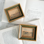 Vintage Gold Mini Hunting Print Set.