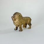 Vintage Gold Cast Iron Lion Bank