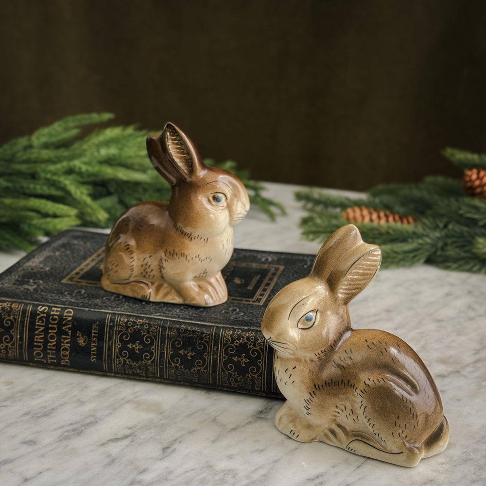 Vintage Polish Ceramic Bunnies.