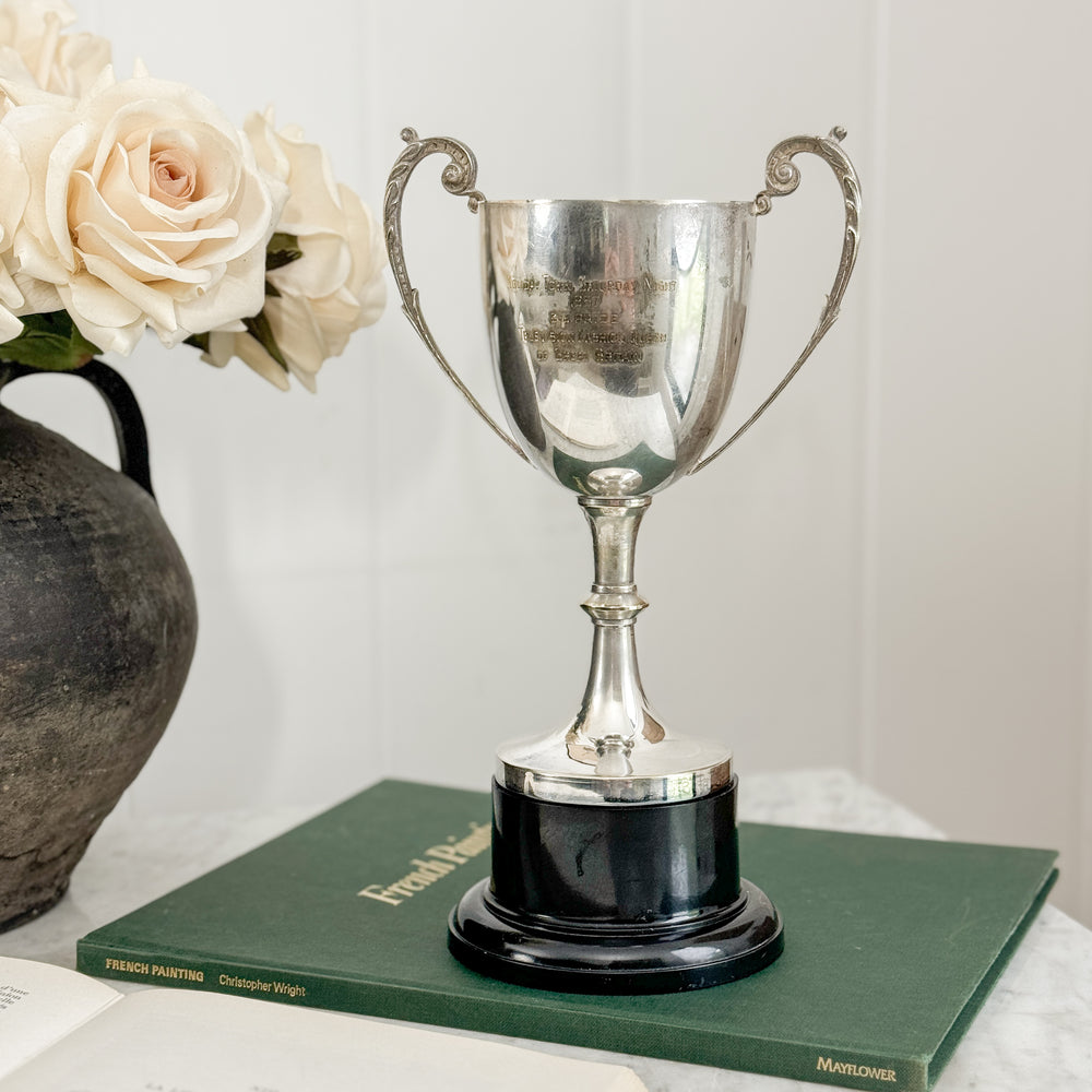 Vintage 1957 Great Britain fashion silverplated trophy