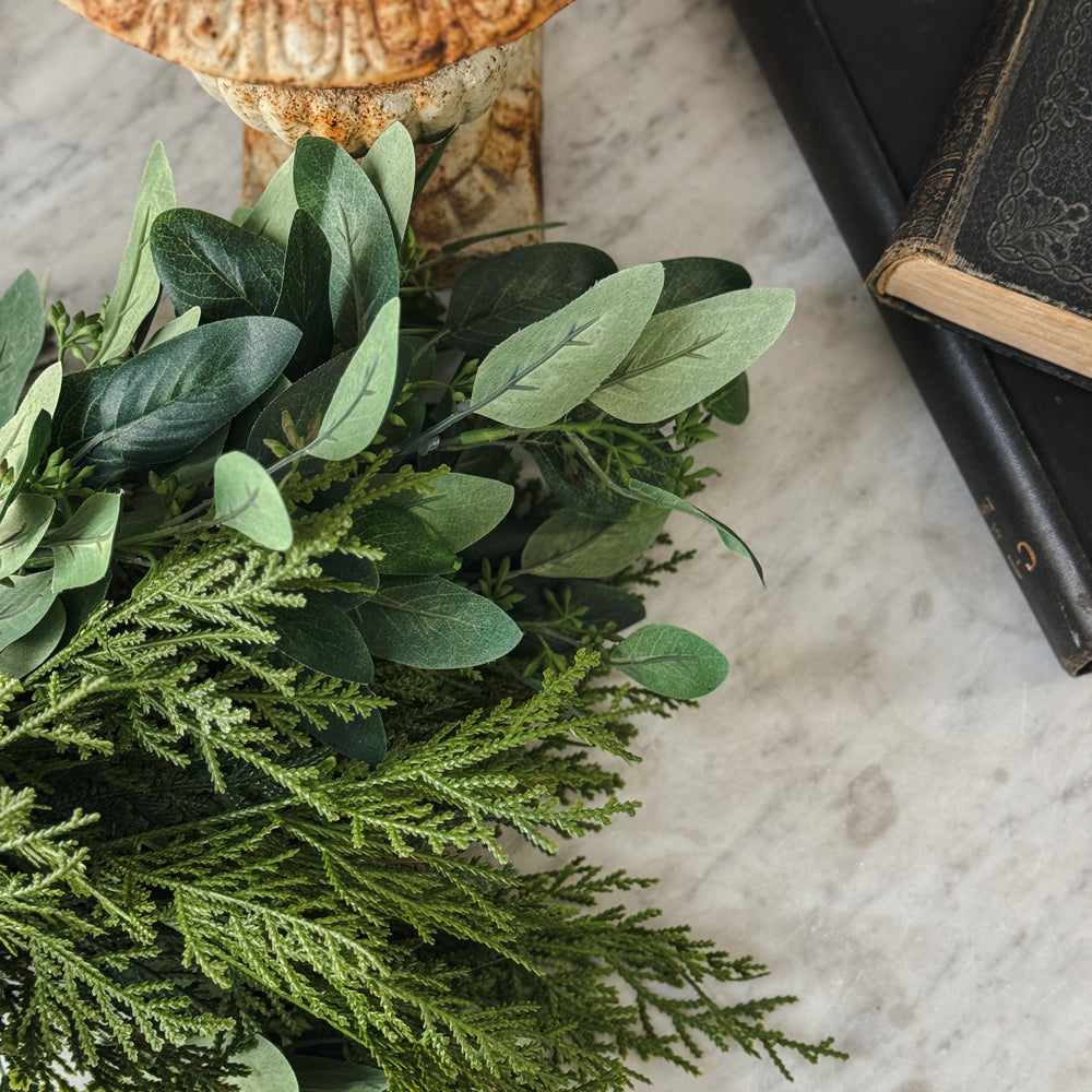 Faux Seeded Eucalyptus.