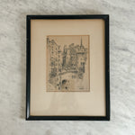 Vintage Lady Stairs Edinburgh Print