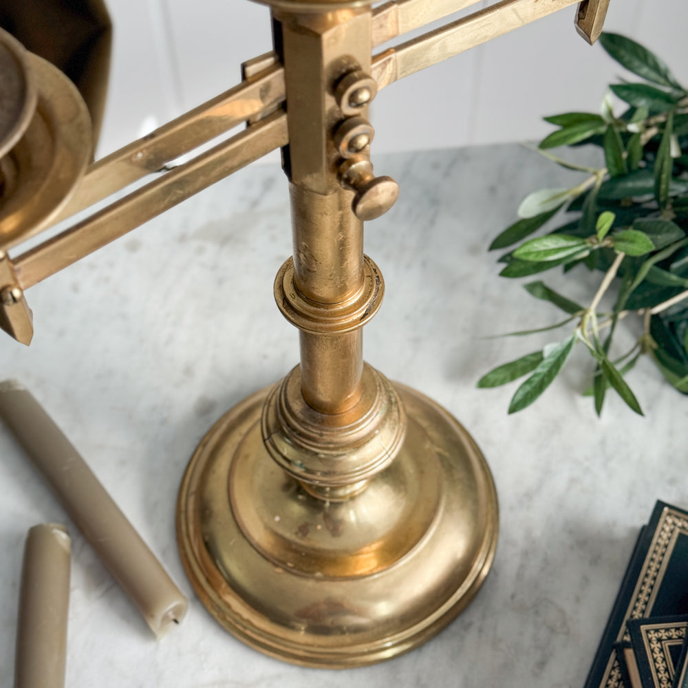 Vintage articulating brass candleholder.