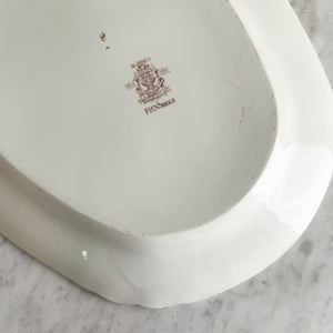 Antique Surrey brown transferware ironstone platter