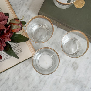 Vintage Gold Rim Votive